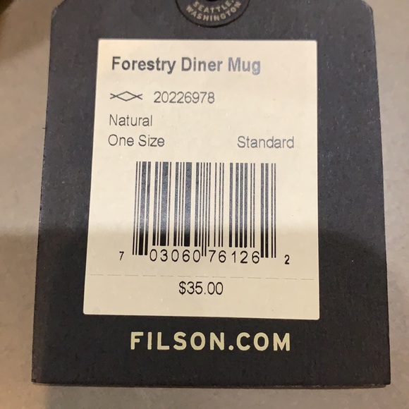 Filson Forestry Diner Mug Natural, Made in USA, coffee mug - Picture 4 of 4